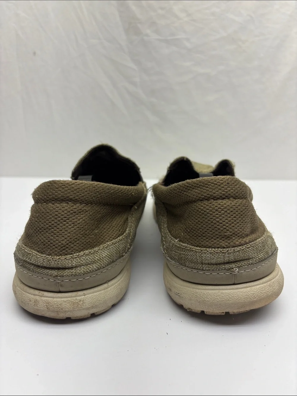 Crocs Men's Slip-On Casual Canvas Shoes in Olive Green, SZ 8